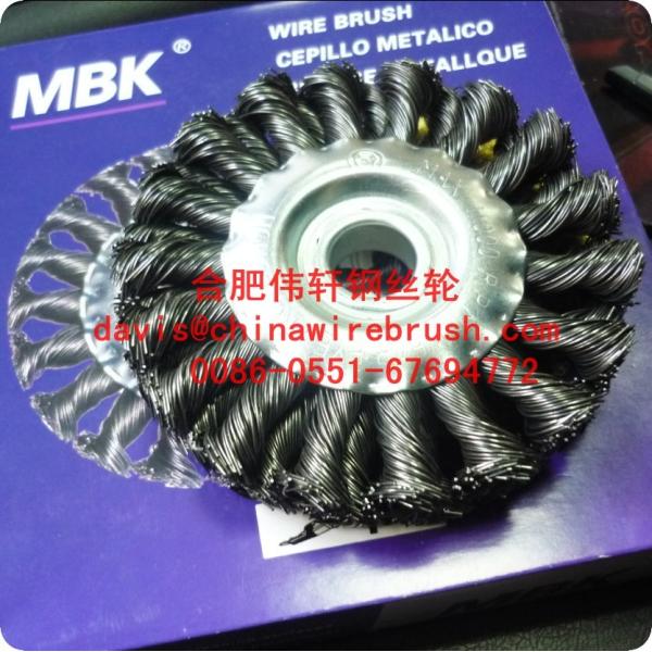 Buy Twist Knotted Wire Wheel Brush, Double Row at wholesale prices