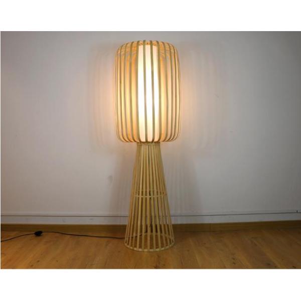 Bamboo Weaving Rattan Floor Lamp For Residential Teahouse Living Room