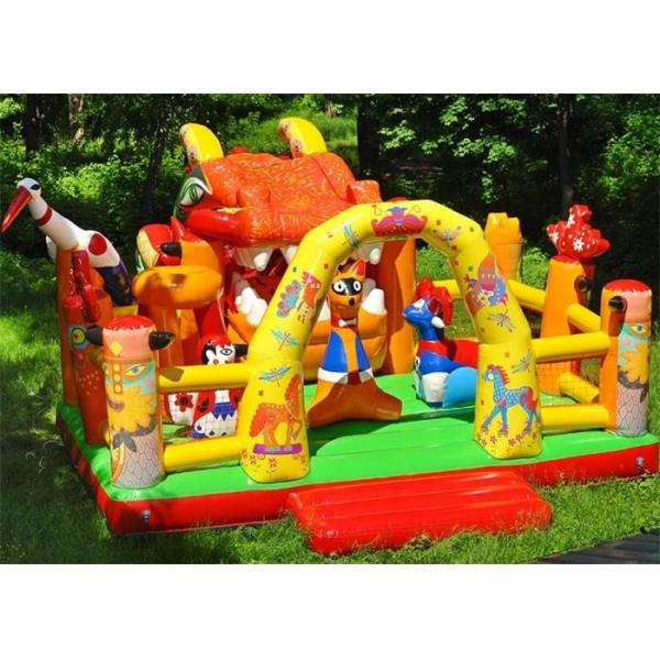 Buy Backyard Giant Inflatable Theme Park / Kids Jungle Bouncer Fire Retardant at wholesale prices