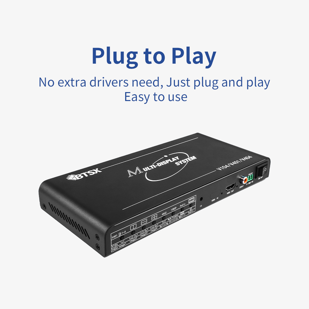 Bitvisus 4x1 HDMI Security Conference Monitoring Solution 4 in 1 Out 4K60