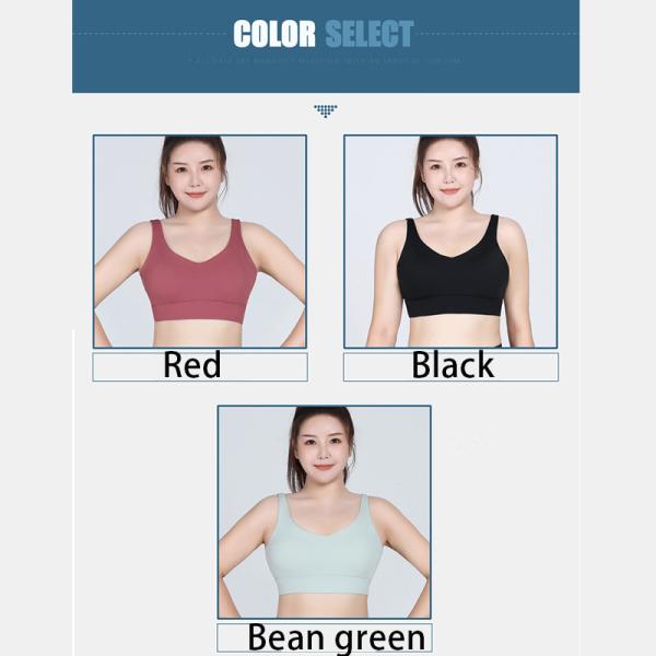 U Shaped 4XL Plus Size Sports Bra Full Cup One Piece Breathable Moisture Wicking