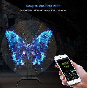 Large Size 150cm 3d Holographic Projector Display Hologram Led Fan With App