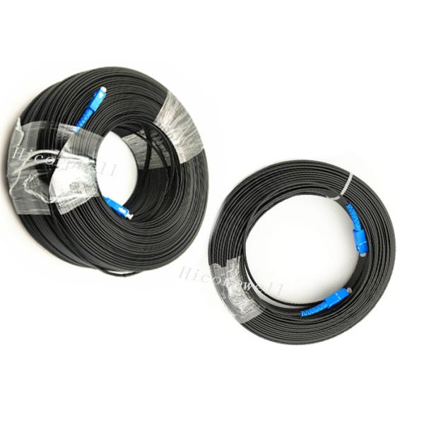 Buy 6.5-6.8mm Outer Dia Glass Fiber Optic Cable Black Color Single Multi Mode for Versatile Industrial Applications at wholesale prices