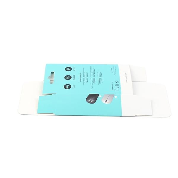 Blue UV Printing 400gsm Packing Paper Box For Mouse