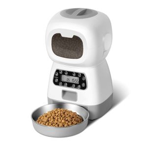 Quiet Running Auto Cat Treat Dispenser 2.4G WiFi App Control with voice