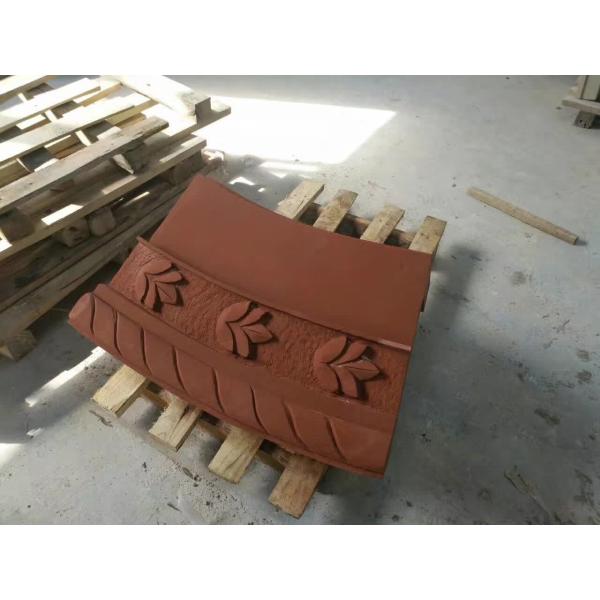 SGS Certified Pure Red Sandstone Carving Garden Decorative Stone Relief Art