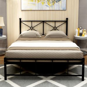 Strong Stable Cast Iron Double Bed , Metal Bedstead Double ISO9001