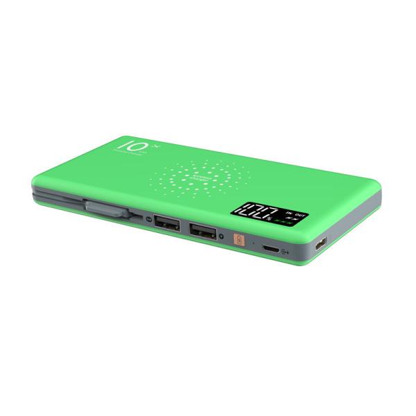 Buy Smart LCD Display Wireless Power Bank 10000mAh with 3-IN-1 Cable Universal Powerbank Emergency Fast Charger for Smart Ph at wholesale prices