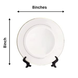 8inch Ceramic Plate Pure White