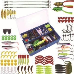 Quality Resin PVC Minnow VIB Soft Worm Bionic Bait Lures 110PCS/Box for sale