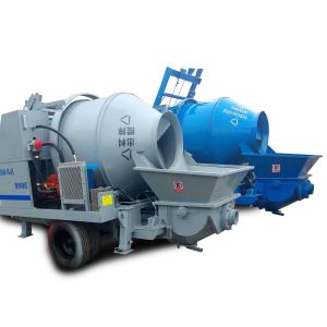 Concrete Mixing And Pumping Machine Mobile Concrete Production Line JBS40