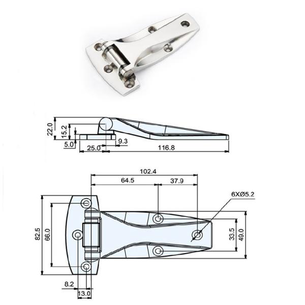 Industrial Oven Door 304 Hinges Heavy Duty Stainless Thermostat