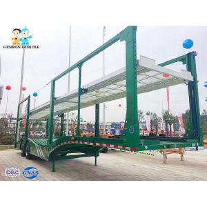 China Hydraulic Transporter ISO9001 50000KG Double Decker Car Hauler on sale
