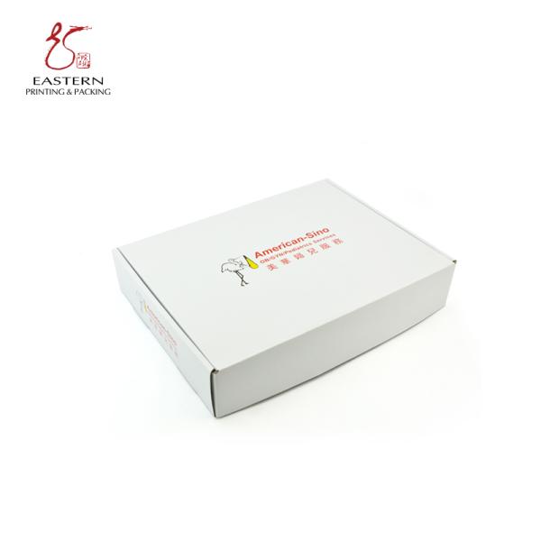 Logo Printed Customized White Corrugated Cardboard Shipping Boxes Folders Type for Safe Packaging