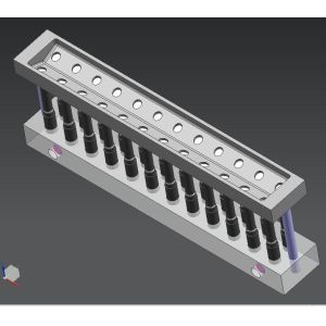 24 holes Custom Lipstick Mold V Shaped Diy Lipstick Mold aluminum alloy