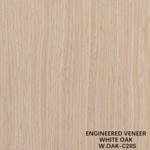 China Reconstituted Decorative Engineered White Oak Wood Veneer 28S Straight Grain Board on sale
