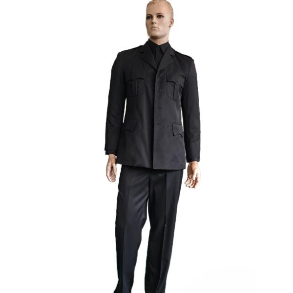 Black Ceremonial Military Uniform Set 45% Wool 55% Polyester