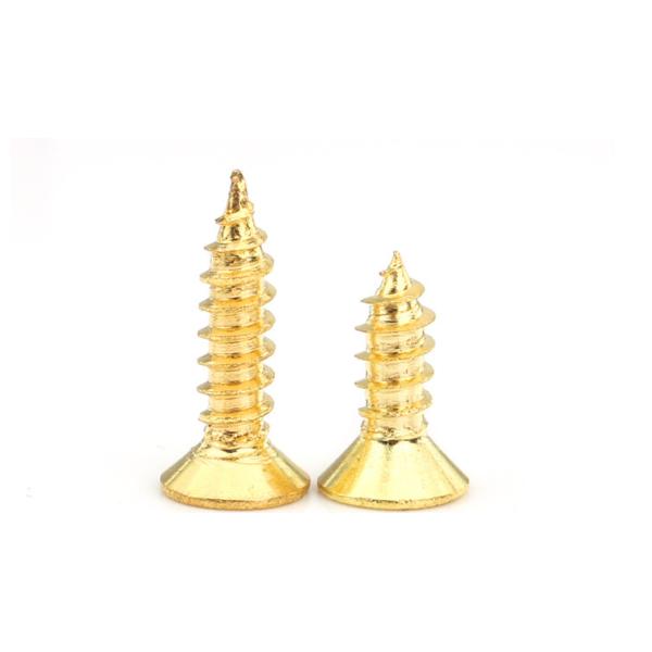 Brass Countersunk Head Phillips Drive Self-Tapping Screws Flat Head Pointed Screws Brass Wood Screws