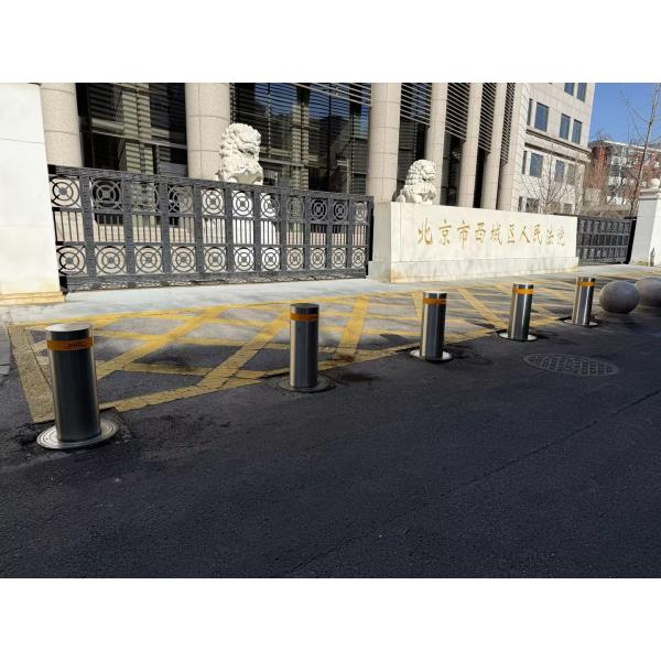 Buy Retractable 1000mm Height Electric Parking Bollards Car Park Security Posts at wholesale prices