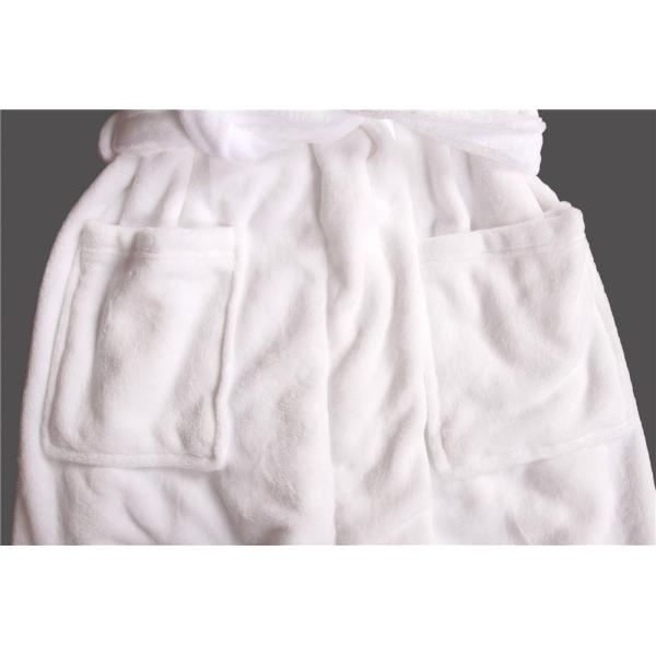 Stockpapa 100% Polyester Womens White Long Bathrobe For Winter
