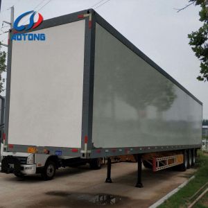 Dual Line Braking System and FUWA Axle 2 Axle or 3 Axles Cargo Trailer/Box Semi