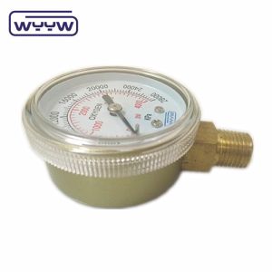 Lower Mount Gas Manometer Pressure Gauge For Oxygene Cylinder