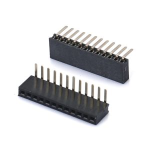 1.0 Female Header Dip Double Row Straight PA6T Black 2pin-100pin Board To Board