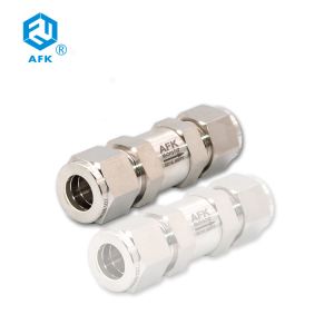 6000psi Instrument Check Valve AFK Ferrule Stainless Steel BSPT NPT
