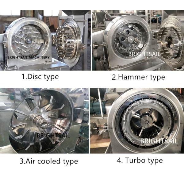 Food Defatted Soybean Grinder Machine Powder Mill Stainless Steel SUS316