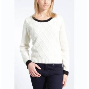 Quality WOMEN'S 100% LABSWOOL KNITTED CABLE SWEATER for sale