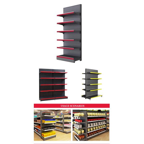 Double-Sided Metal Gondola Shelves for Retail Stores