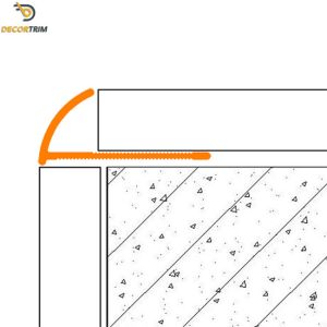 12mmx2.5meters Aluminium Tile Edging Strip Matt Gold External