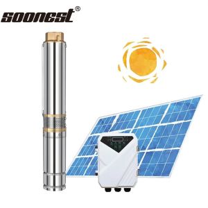 150M Solar Water Pump 3Inch Solar Pump 2Hp 1500W Solar Deep Well Submersible 12V