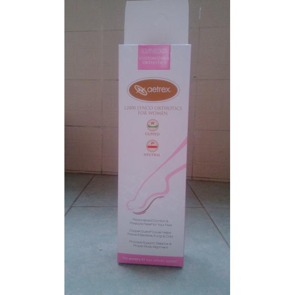 Buy Custom Insole Printed Cardboard Box Packaging With Hanger CMYK Printing at wholesale prices
