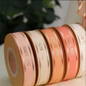 High quality 3D hot stamping grosgrain customized printed ribbon