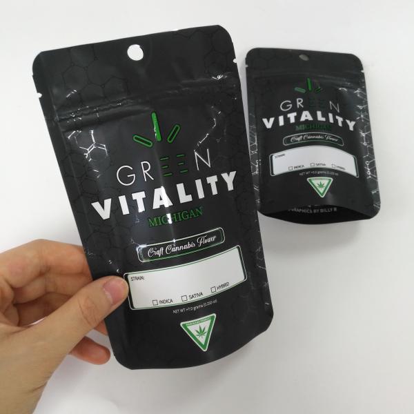 Sour belt metallic color print Aluminum Foil Bags For Spices Powder Weed Herb Cbd Products