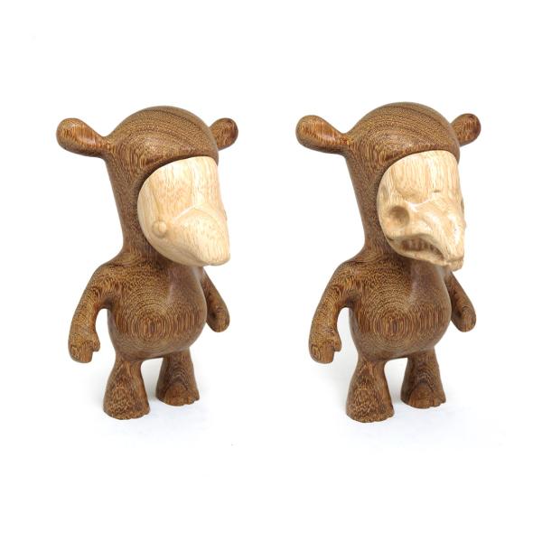 OEM Handmade Hand Carved Wood Sculptures 45cm Size For Collection