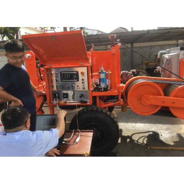 Transmission Line Stringing Equipment Hydraulic Cable Tensioner Max Continuous Pull 2x40kN