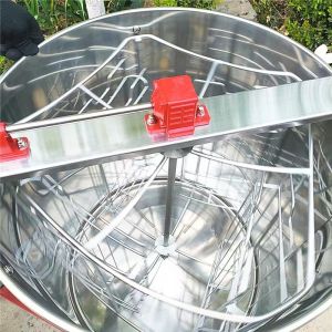4 Frame Stainless Steel Manual Honey Extractor With Inner Baskets Extract Honey