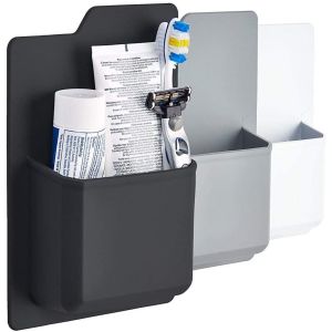 Custom Logo Modular Silicone Toothbrush Holder Bathroom Shower