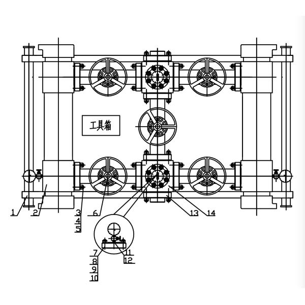 Plug Debris Catcher Usage Wellhead Manifold 3 1/16"-70Mpa PSL 3 Production Level