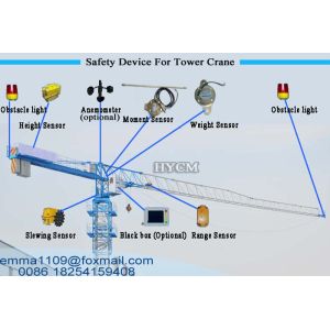 64M Tower Crane Boom Length Civil Construction Equipment 12 tons Topless Type