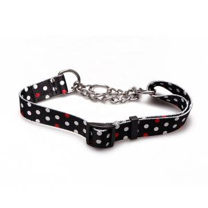Polyester Personalized Pet Collars Adjustable Buckle Chain Pet Dog Collar