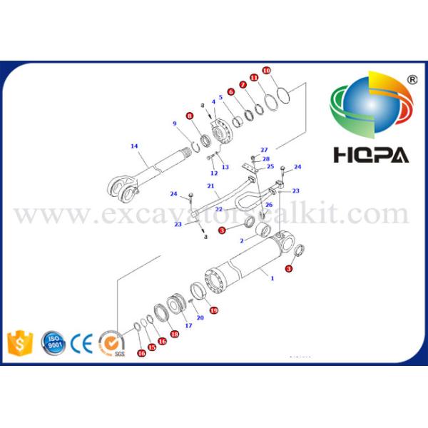 707-99-64080 Komatsu Excavator Seal Kit Boom Lift Cylinder Seal Kit Fits WA380-5 WA400-5 Wheel loader