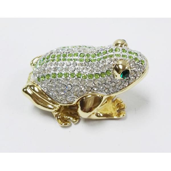 Animal trinket jewelry box Frog diamond decoration trinket jewelry box metal jewelry box