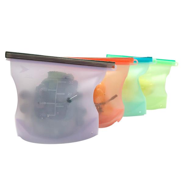 Buy Fresh Cooking Silicone Storage Bag BPA Free Food Grade Vacuum Reusable Airtight at wholesale prices