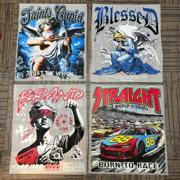Machine Washable High Stretch Custom DTF Transfer Stickers with Customizable Designs for Heat Press Application