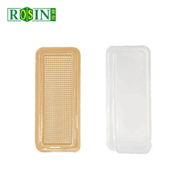Rectangle Plastic Bakery Packaging Disposable Cheese Cake Container With Lid
