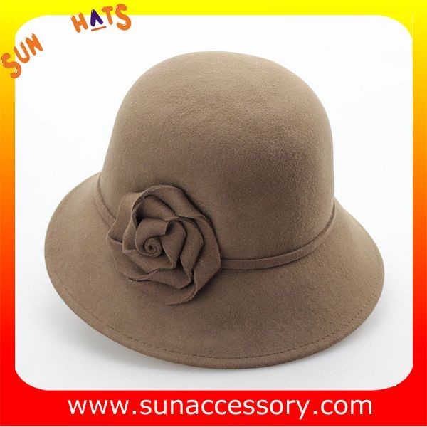 Vintage hot sale mid brim hats wholesale for ladies,100% Australia wool felt hats factory