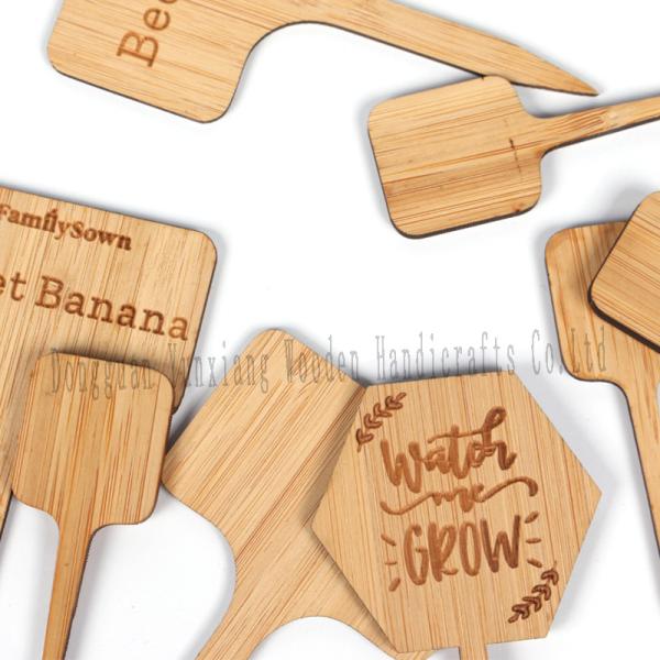 Bamboo Plant Label Stakes Wooden Garden Plant Markers Nursery Garden Markers for Seed Potted Herbs Vegetable Flowers